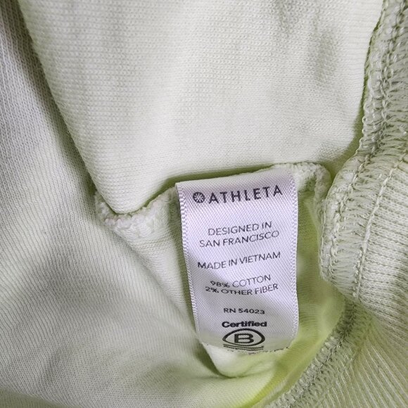 Womens Light Green Athleta Sweatshirt Crewneck Long Sleeve Cotton Blend Size XS - Picture 4 of 8